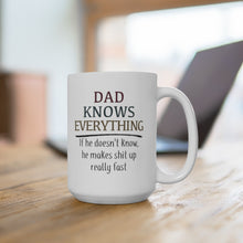 Load image into Gallery viewer, Dad Knowns Everything, Coffee Mug
