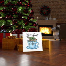 Load image into Gallery viewer, But First Coffee Green Baby, Canvas Wrap
