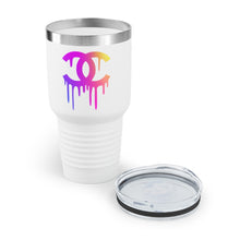 Load image into Gallery viewer, Multi-Colored Print CC Drip Logo, 30oz Tumbler
