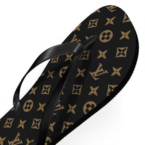 Brown LV Flip Flops