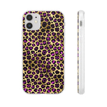 Load image into Gallery viewer, Pink and Gold Cheetah Leopard Print Flexi Phone Case
