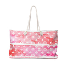 Load image into Gallery viewer, Inspired Red Watercolor Trendy Oversized Weekender or Beach Tote
