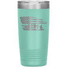 Load image into Gallery viewer, American Flag and Soldiers, 20oz Tumbler
