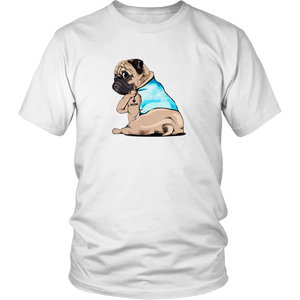 Pug I Love Mom Tattoo Dog Unisex Tee