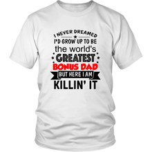 Load image into Gallery viewer, Greatest Bonus Dad, Unisex Tee
