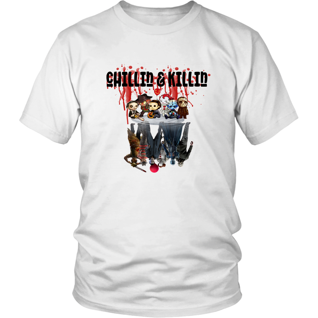 Chillin' and Killin' Horror Shirt, Unisex Tee