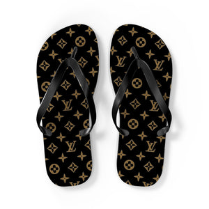 Brown LV Flip Flops