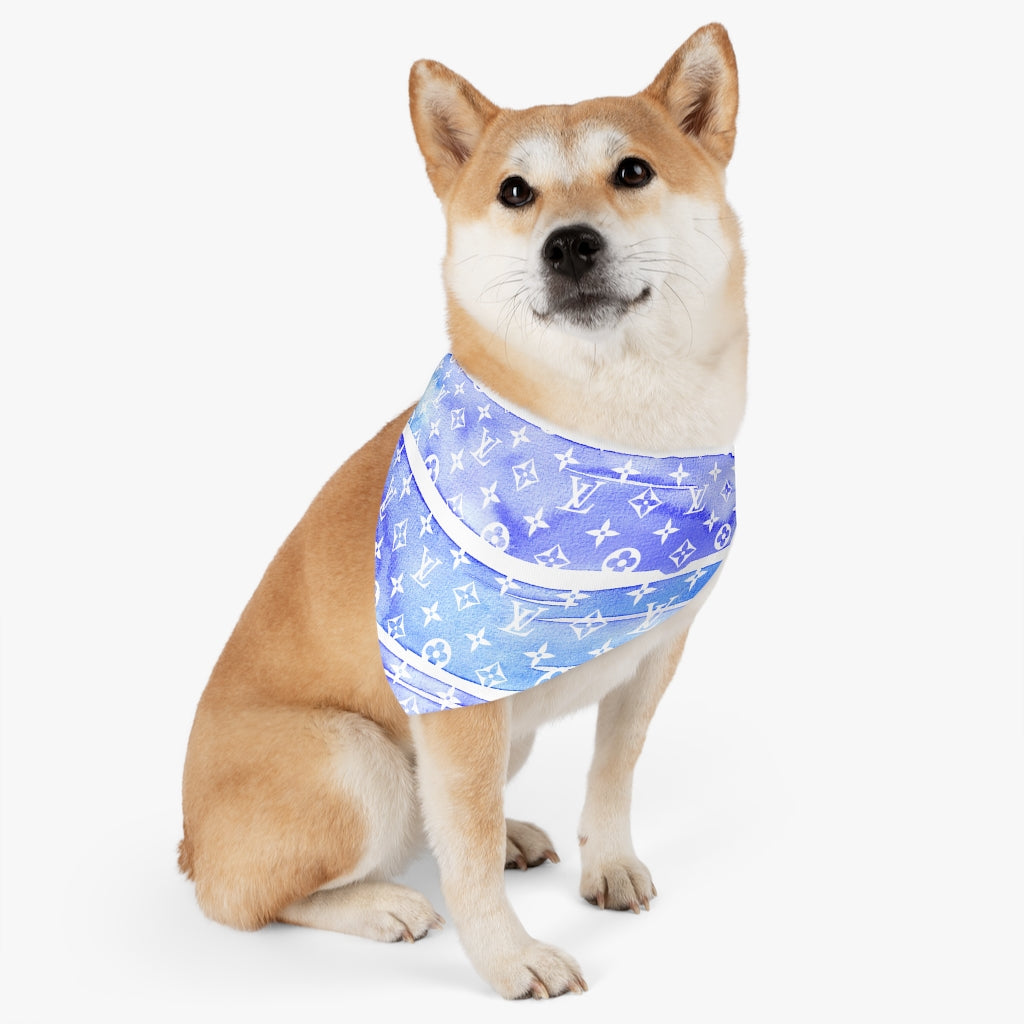 Inspired Blue Watercolor Pet Bandana Collar