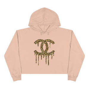 Cheetah Logo Drip Cropped Sweatshirt