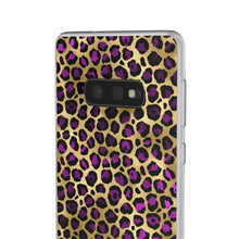 Load image into Gallery viewer, Pink and Gold Cheetah Leopard Print Flexi Phone Case
