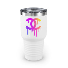 Load image into Gallery viewer, Multi-Colored Print CC Drip Logo, 30oz Tumbler
