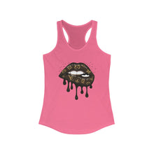 Load image into Gallery viewer, LV Logo Dripping Lips-Brown, Racerback Tank

