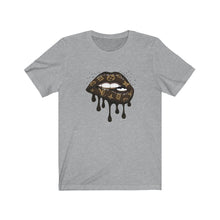 Load image into Gallery viewer, LV Logo Dripping Lips-Brown, Unisex Tee
