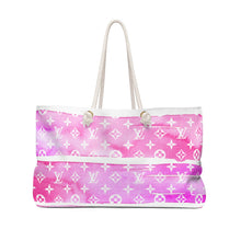 Load image into Gallery viewer, Inspired Pink Watercolor Trendy Oversized Weekender or Beach Tote
