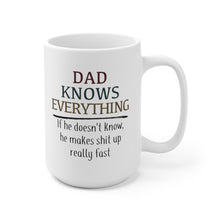 Load image into Gallery viewer, Dad Knowns Everything, Coffee Mug
