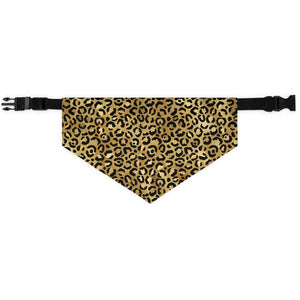 Gold Cheetah Pet Bandana Collar