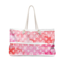Load image into Gallery viewer, Inspired Red Watercolor Trendy Oversized Weekender or Beach Tote
