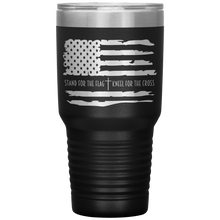 Load image into Gallery viewer, Stand for the Flag Kneel for the Cross, 30oz Tumbler
