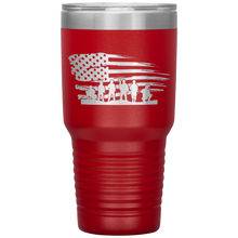 Load image into Gallery viewer, Distressed American Flag with Soldiers, 30oz Tumbler
