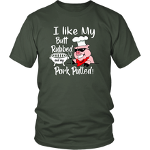 Load image into Gallery viewer, I Like My Butt Rubbed and My Pork Pulled, Men&#39;s Triblend, Unisex Tee, Unisex Tank
