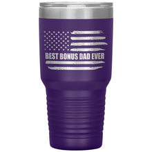 Load image into Gallery viewer, Best Bonus Dad Ever, Distressed Flag, 30oz Tumbler
