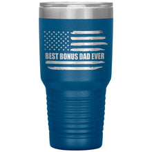 Load image into Gallery viewer, Best Bonus Dad Ever, Distressed Flag, 30oz Tumbler
