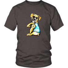 Load image into Gallery viewer, Boxer I Love Mom Tattoo Dog Unisex Tee
