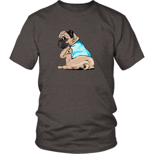 Pug I Love Mom Tattoo Dog Unisex Tee