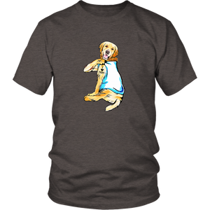 Golden Retriever I Love Mom Tattoo Dog Unisex Tee