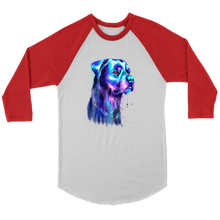 Load image into Gallery viewer, Rottweiler Watercolor Print Unisex Baseball Tee
