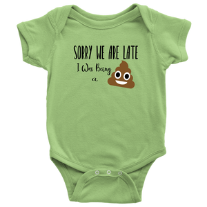 Sorry We are Late, Onesie
