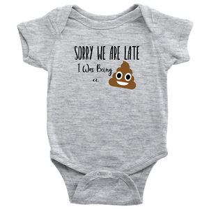Sorry We are Late, Onesie