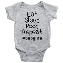 Load image into Gallery viewer, Eat Sleep Poop Repeat #babylife Onesie
