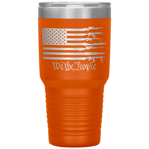 We The People American Flag with Guns, 30oz Tumbler