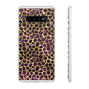 Pink and Gold Cheetah Leopard Print Flexi Phone Case