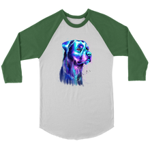 Load image into Gallery viewer, Rottweiler Watercolor Print Unisex Baseball Tee
