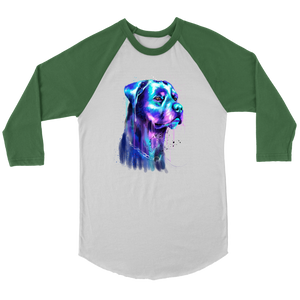 Rottweiler Watercolor Print Unisex Baseball Tee