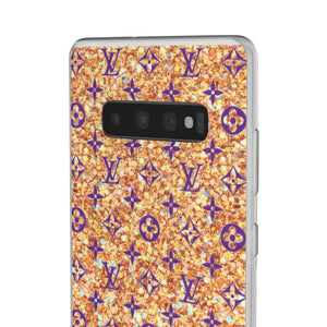 Inspired Peach Glitter Flexi Phone Case