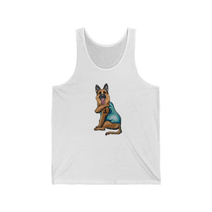 German Shepherd I Love Mom Tattoo, Funny Dog Tank, Unisex Tank