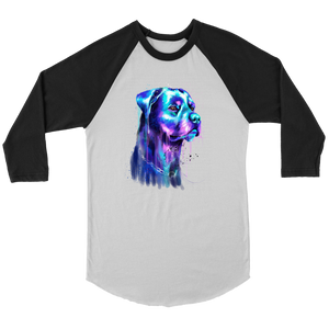 Rottweiler Watercolor Print Unisex Baseball Tee