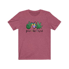 Load image into Gallery viewer, Peace Love and Weed, Unisex Tee
