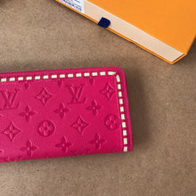 Load image into Gallery viewer, Pink Embossed Zippy Wallet
