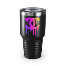 Load image into Gallery viewer, Multi-Colored Print CC Drip Logo, 30oz Tumbler
