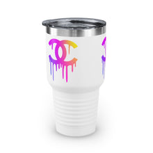 Load image into Gallery viewer, Multi-Colored Print CC Drip Logo, 30oz Tumbler
