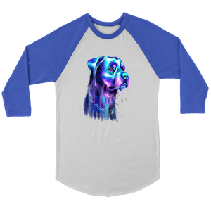 Rottweiler Watercolor Print Unisex Baseball Tee