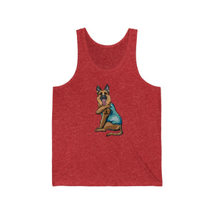 German Shepherd I Love Mom Tattoo, Funny Dog Tank, Unisex Tank