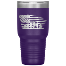 Load image into Gallery viewer, Distressed American Flag with Soldiers, 30oz Tumbler
