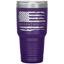 Load image into Gallery viewer, Stand for the Flag Kneel for the Cross, 30oz Tumbler
