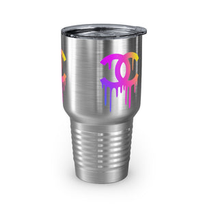 Multi-Colored Print CC Drip Logo, 30oz Tumbler