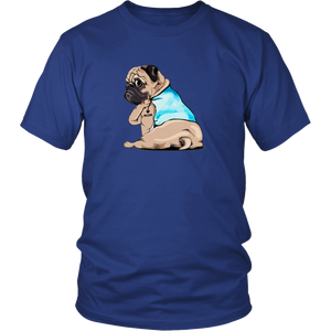 Pug I Love Mom Tattoo Dog Unisex Tee
